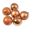 6 buc. set globuri de Crăciun 6cm - Maro Deschis