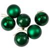 6 buc. set globuri de Crăciun 6cm - Verde Închis