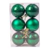 6 buc. set globuri de Crăciun 6cm - Verde Închis