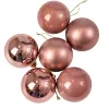 6 buc. set globuri de Crăciun 6cm - Rose Gold
