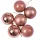 6 buc. set globuri de Crăciun 6cm - Rose Gold