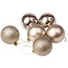 Set globuri de Crăciun 6 buc. 6 cm – Șampanie  