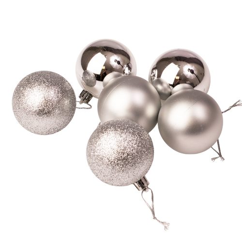 Set globuri de Crăciun 6 buc. 6 cm – Argintiu  