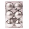 Set globuri de Crăciun 6 buc. 6 cm – Argintiu  