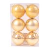 6 buc. set globuri de Crăciun 8cm - Auriu