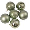 6 buc. set globuri de Crăciun 8cm - Verde Deschis