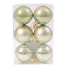 6 buc. set globuri de Crăciun 8cm - Verde Deschis