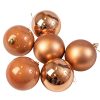 6 buc. set globuri de Crăciun 8cm - Maro Deschis