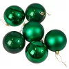 6 buc. set globuri de Crăciun 8cm - Verde Închis