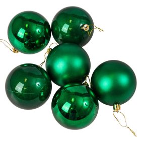 6 buc. set globuri de Crăciun 8cm - Verde Închis