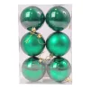 6 buc. set globuri de Crăciun 8cm - Verde Închis