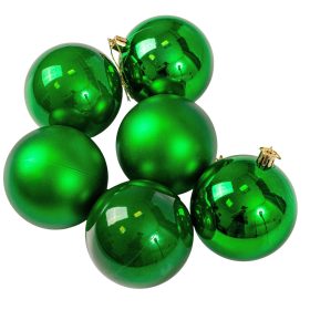 6 buc. set globuri de Crăciun 8cm - Verde