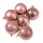 6 buc. set globuri de Crăciun 8cm - Rose Gold