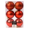 Set globuri de Crăciun 6 buc. 8 cm – Roșu  