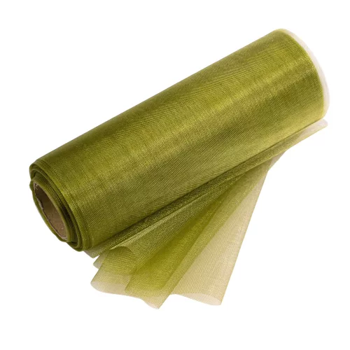 Rolă Organza 12cm x 10m - Verde măsliniu