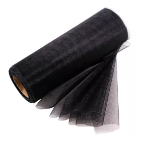 Rolă Organza 12cm x 10m - Negru