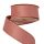 Panglică de catifea rose gold cu spate sclipitor cu margini metalice 38mm x 5m  