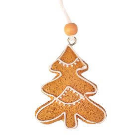   Ornament brad din turtă dulce, polirezina, 5 x 6cm, pentru utilizare creativă sau brad de Crăciun