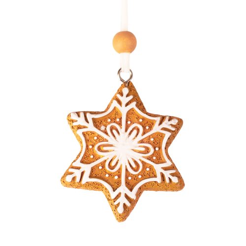Decor fulg de nea turtă dulce polirășină 5.5cm pentru utilizare creativă sau pentru bradul de Crăciun