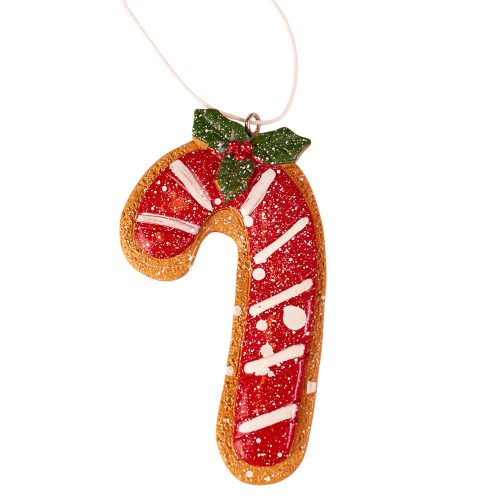 Decor baston de zahăr turtă dulce polirășină 5 x 8.3cm pentru utilizare creativă sau pentru bradul de Crăciun