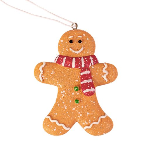 Decor turtă dulce polirășină 6.3 x 8.5cm pentru utilizare creativă sau pentru bradul de Crăciun