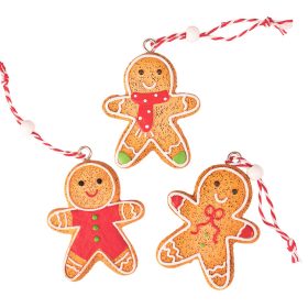   Set decorațiuni turtă dulce, polirezina, 5.5 x 4.5cm, pentru utilizare creativă sau brad de Crăciun