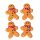 Set decor turtă dulce polirășină 4 x 3cm pentru utilizare creativă – figurină