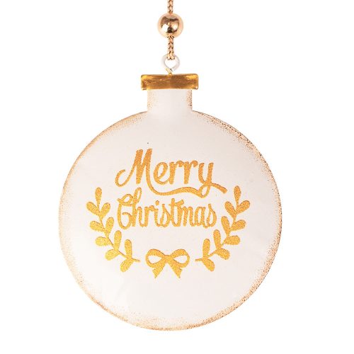 Decor de Crăciun metal 8 x 10cm pentru utilizare creativă sau pentru bradul de Crăciun – Alb