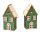 Set căsuțe 3D din lemn 4 x 3 x 7.5cm pentru utilizare creativă sau pentru bradul de Crăciun – Verde