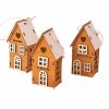 Set căsuțe 3D din lemn 4 x 3 x 7.5cm pentru utilizare creativă sau pentru bradul de Crăciun – Maro