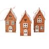 Set căsuțe 3D din lemn 4 x 3 x 7.5cm pentru utilizare creativă sau pentru bradul de Crăciun – Maro