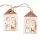 Set decorațiuni căsuțe, 4.8 x 8cm, pentru utilizare creativă sau brad de Crăciun