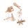 Set clipsuri decorative de Crăciun 4 cm lemn