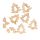 Set decorativ de Crăciun brazi din lemn 2-4 cm 12 buc. – Natur