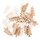 Set decorativ de Crăciun brazi din lemn 45 x 2cm 24 buc. – Mix natur/alb