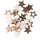 Set decorativ de Crăciun stele din lemn 25cm 24 buc. – Mix maro/alb