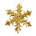 Decor de Crăciun fulg de zăpadă acrilic 12.5cm - Auriu