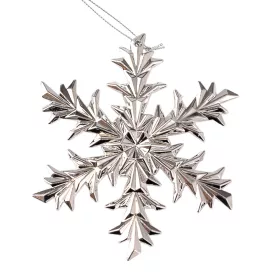 Decor de Crăciun fulg de zăpadă acrilic 12.5cm - Argintiu