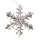 Decor de Crăciun fulg de zăpadă acrilic 12.5cm - Argintiu