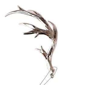 Decor de Crăciun coarne acrilice 17.5 x 8cm - Argintiu