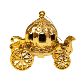 Decor de Crăciun trăsură acrilică 11 x 9cm - Auriu