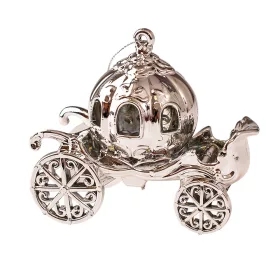 Decor de Crăciun trăsură acrilică 11 x 9cm - Argintiu