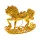 Decor de Crăciun cal balansoar acrilic 10 x 9.5 x 2.5cm - Auriu