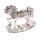 Decor de Crăciun cal balansoar acrilic 10 x 9.5 x 2.5cm - Argintiu