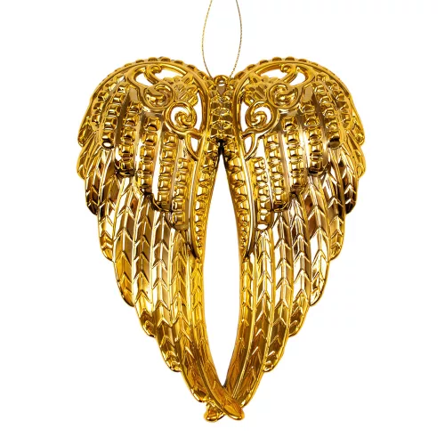 Decor de Crăciun aripi de înger acrilice 15 x 11cm - Auriu