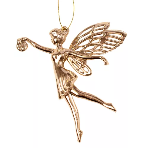 Decor de Crăciun zână acrilică 11.3 x 12cm - Auriu