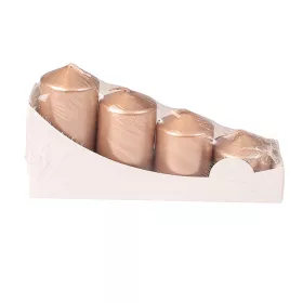   Set lumânări cilindrice de Advent în trepte, Ø40 x 40/55/70/85mm - Metalizat șampanie