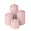 Set lumânări cilindrice de Advent în trepte, Ø40 x 40/55/70/85mm - Metalizat rosegold