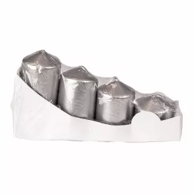   Set lumânări cilindrice de Advent în trepte, Ø40 x 40/55/70/85mm - Metalizat argintiu