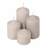 Set lumânări cilindrice de Advent în trepte, Ø40 x 40/55/70/85mm - Mat gri